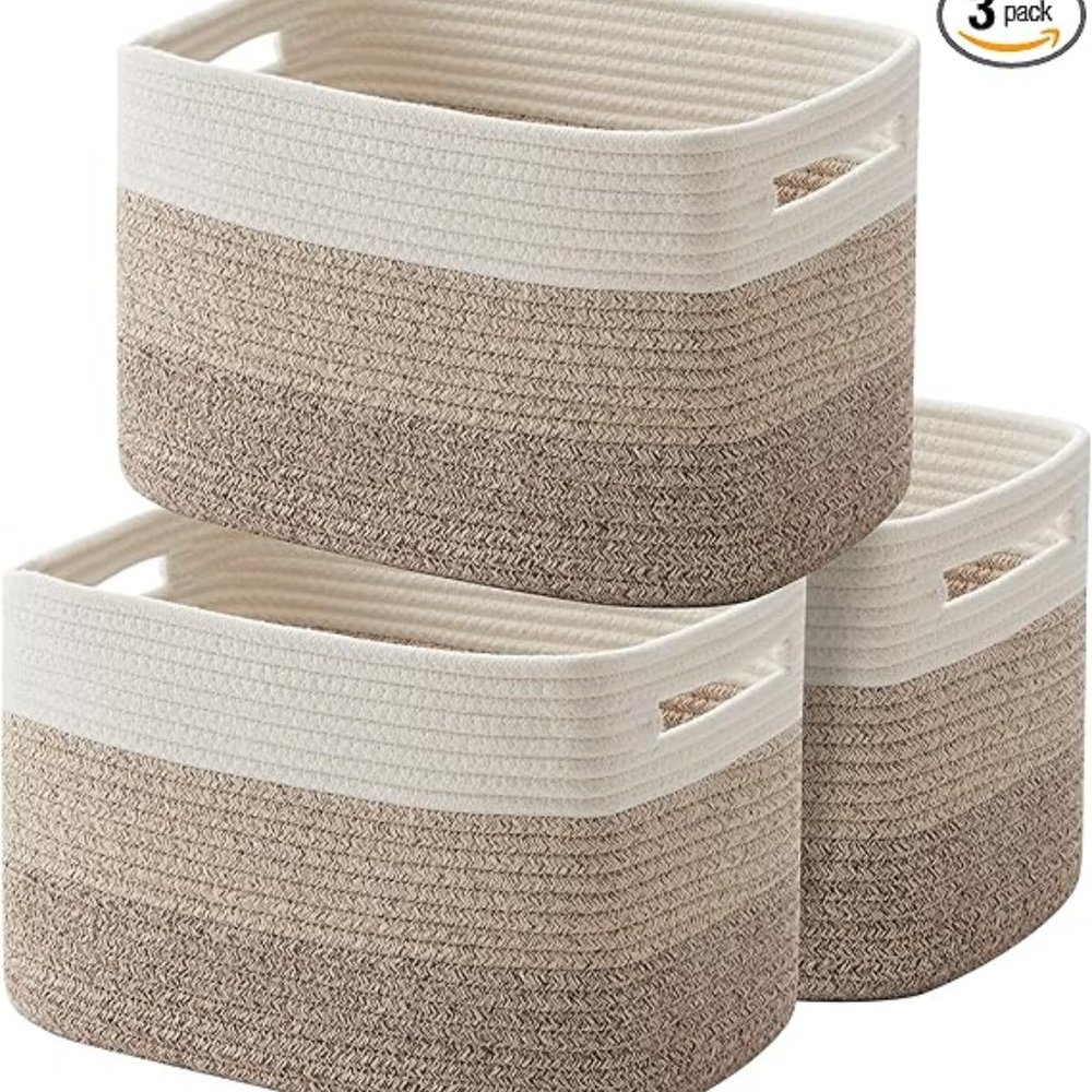 COPY - OIAHOMY Storage Basket, Woven Baskets for Storage 3pack